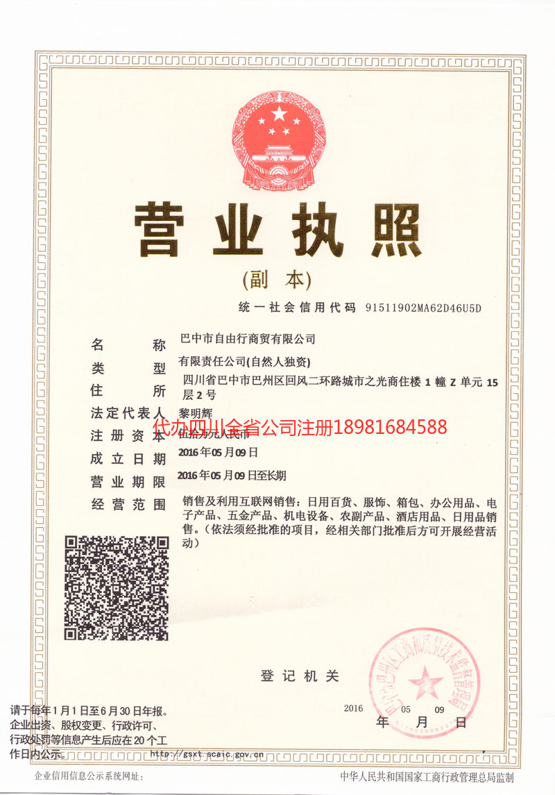 海南海南自由行商贸有限公司